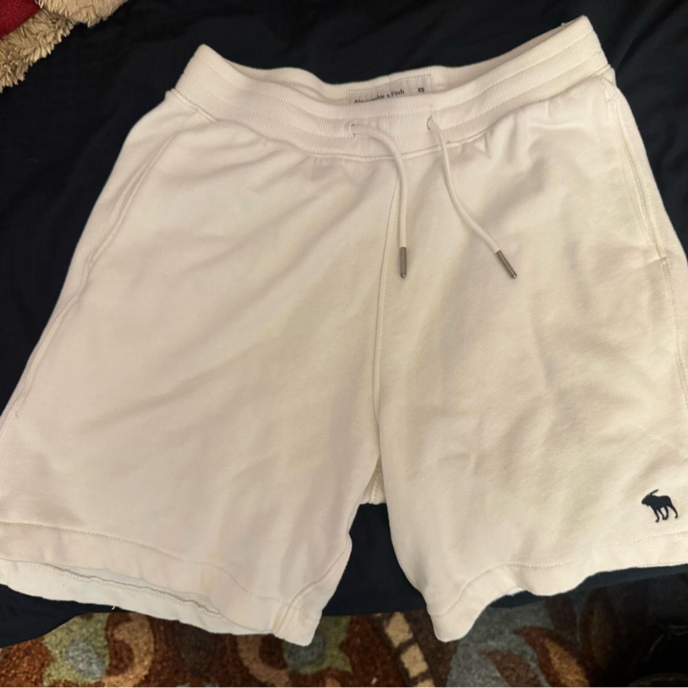 Abercrombie & Fitch White Athletic Shorts